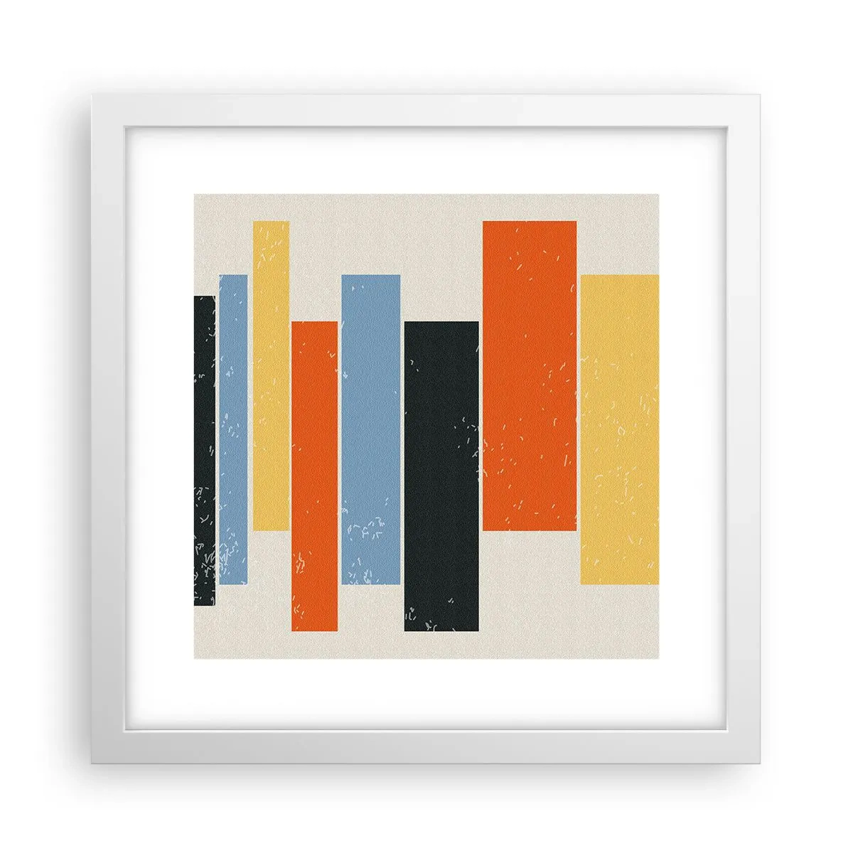 Affisch i vit ram - Inspelning av musik - 30x30 cm
