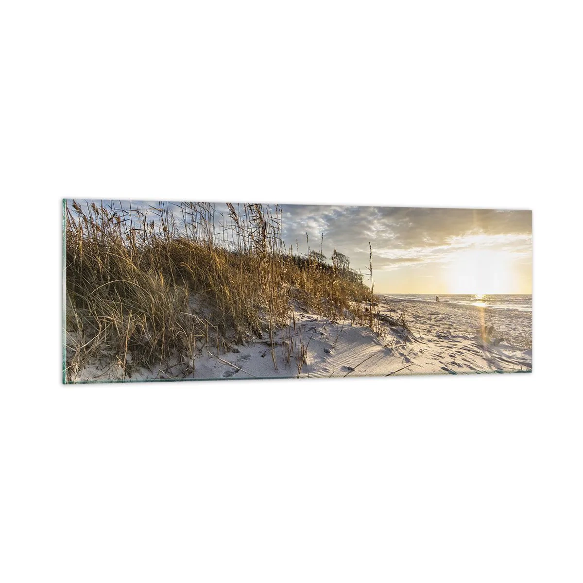 Glastavla - Bild på glas - Inbjudan till promenad - 90x30 cm