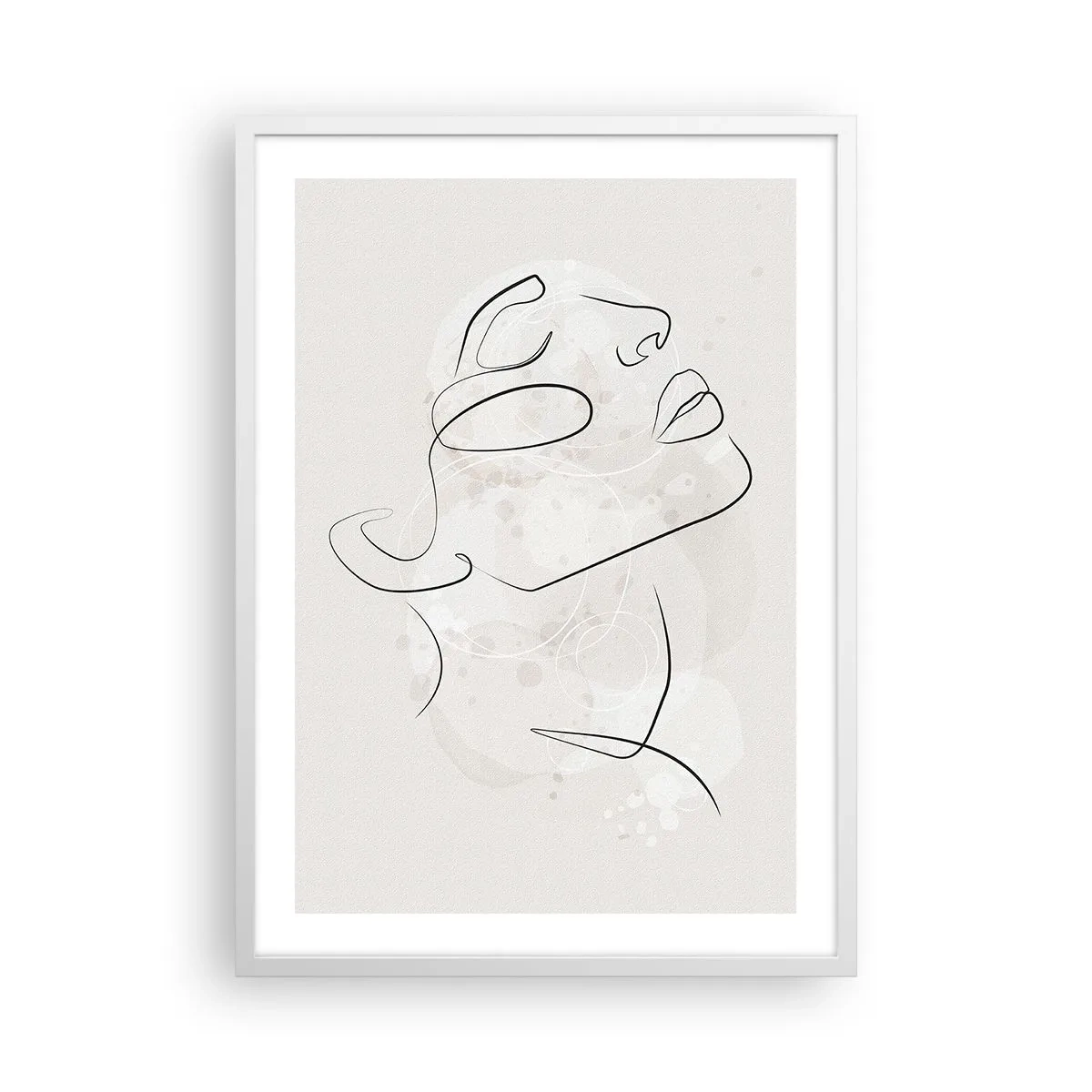 Affisch i vit ram - Drömmens kontur - 50x70 cm