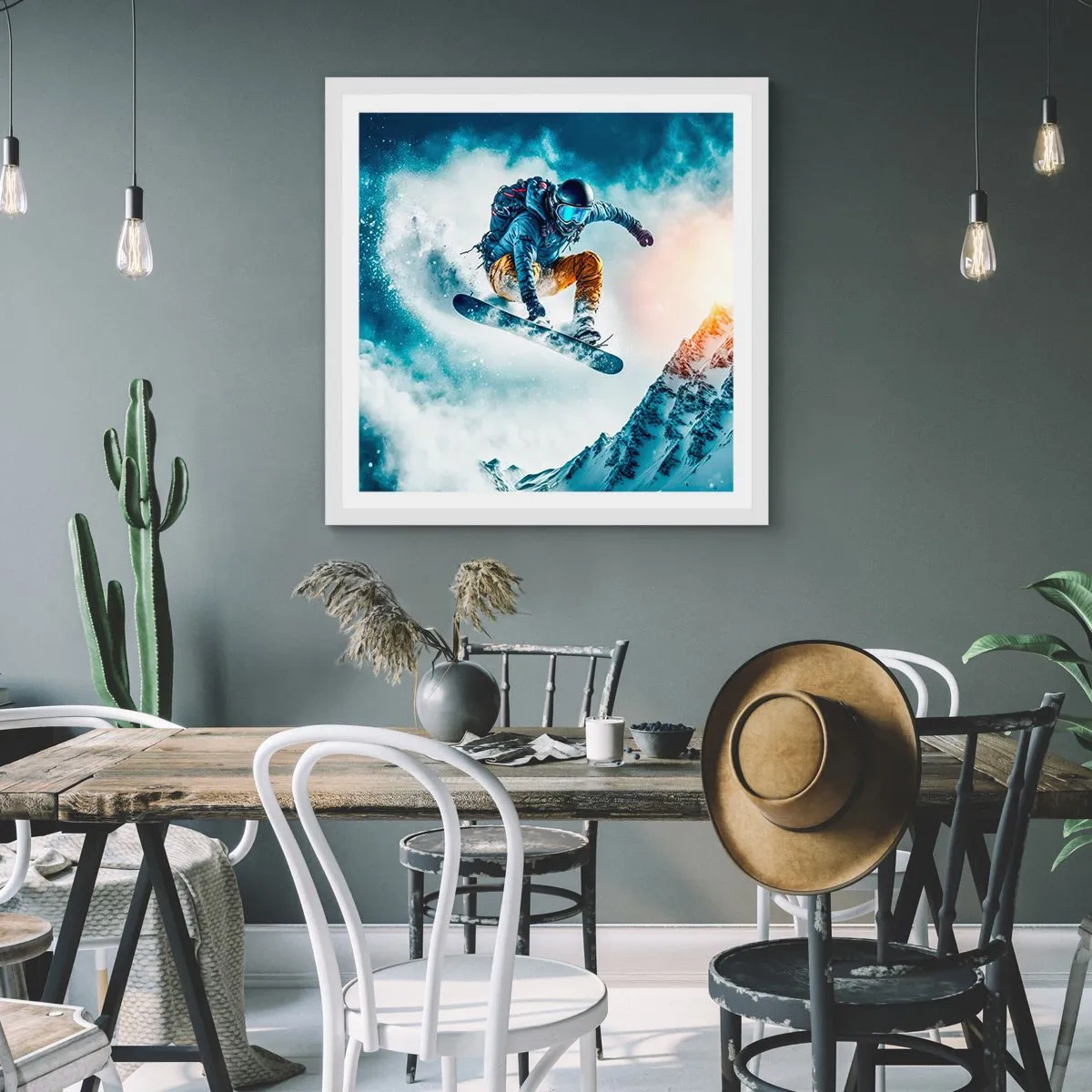 Affisch i vit ram - Extrema känslor - 40x40 cm