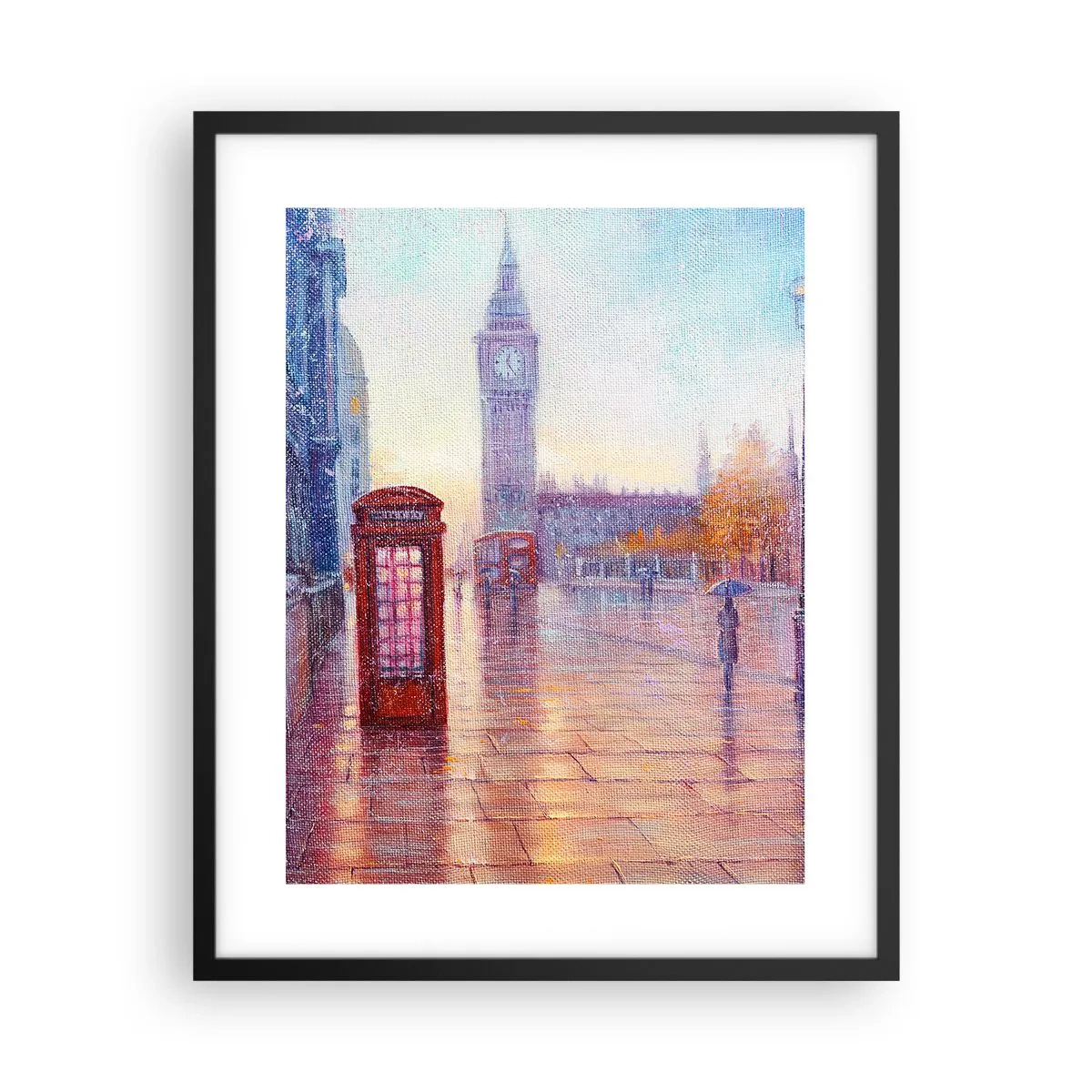 Affisch i svart ram - Höstdag i London - 40x50 cm