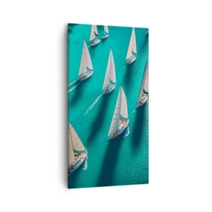 Canvastavla - Bild på duk - Tävla med vinden - 55x100 cm