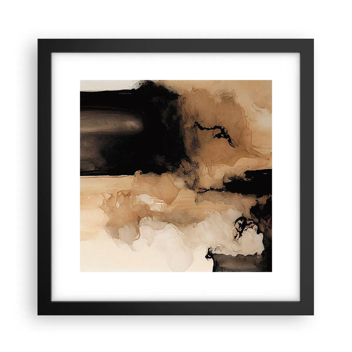 Affisch i svart ram - Intrigerande abstraktion - 30x30 cm