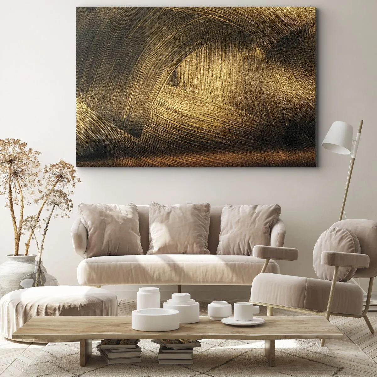 Canvastavla - Bild på duk - I gyllene labyrint - 120x80 cm