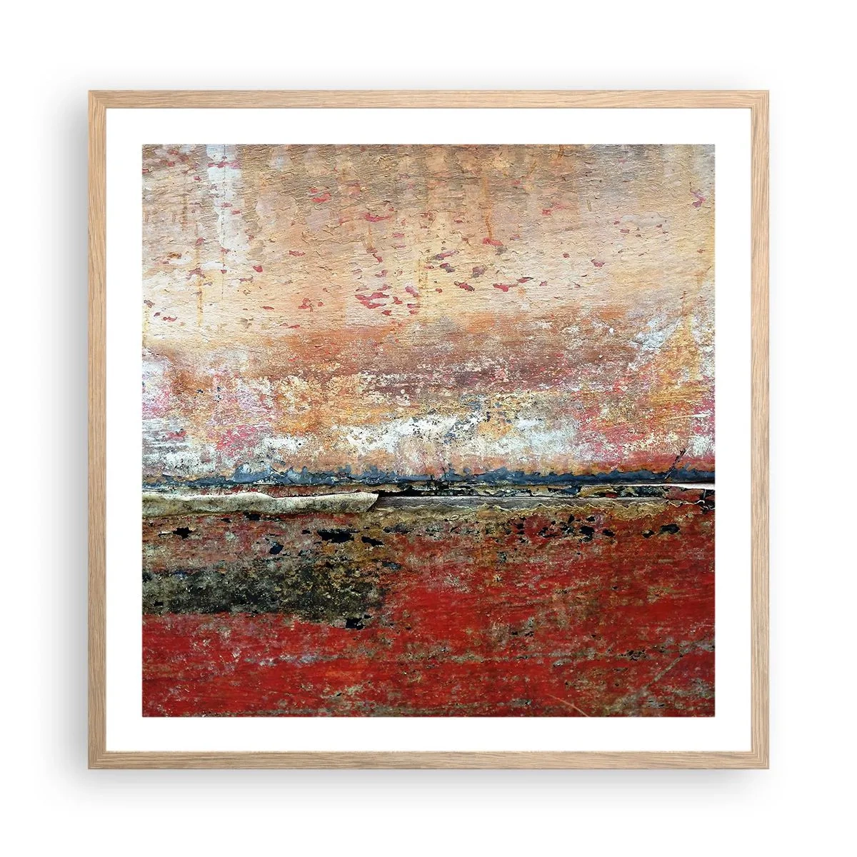 Affisch i ram av ljusek - Kanske är det havet - 60x60 cm