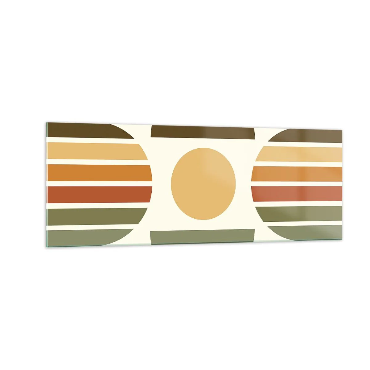 Glastavla - Bild på glas - I jordens färger - 140x50 cm