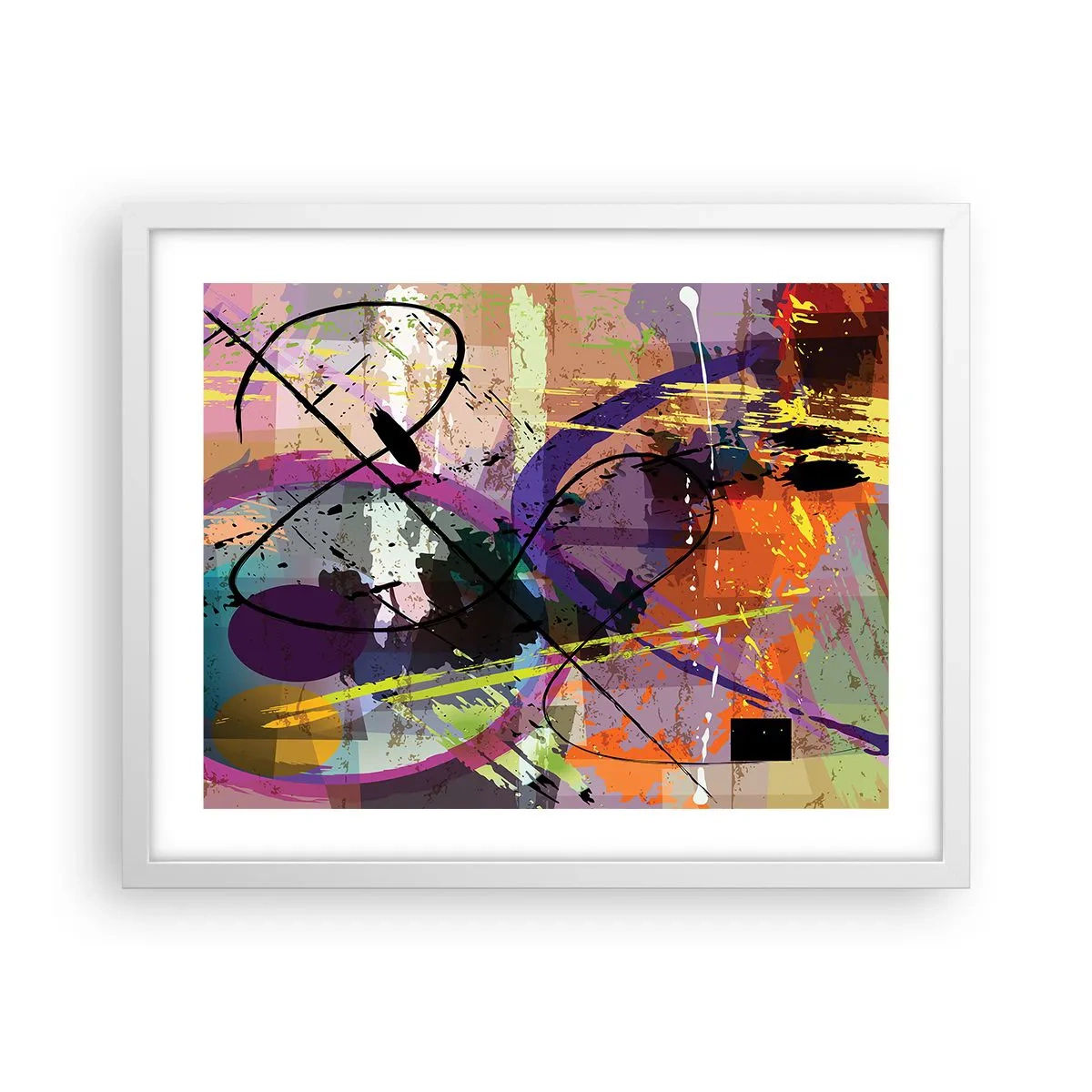 Affisch i vit ram - Rakt fram eller runt - 50x40 cm