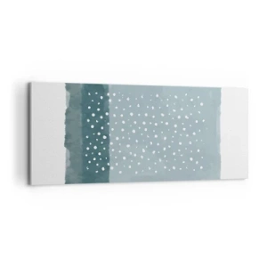 Canvastavla - Bild på duk - Uppstådda ur det blåa - 100x40 cm