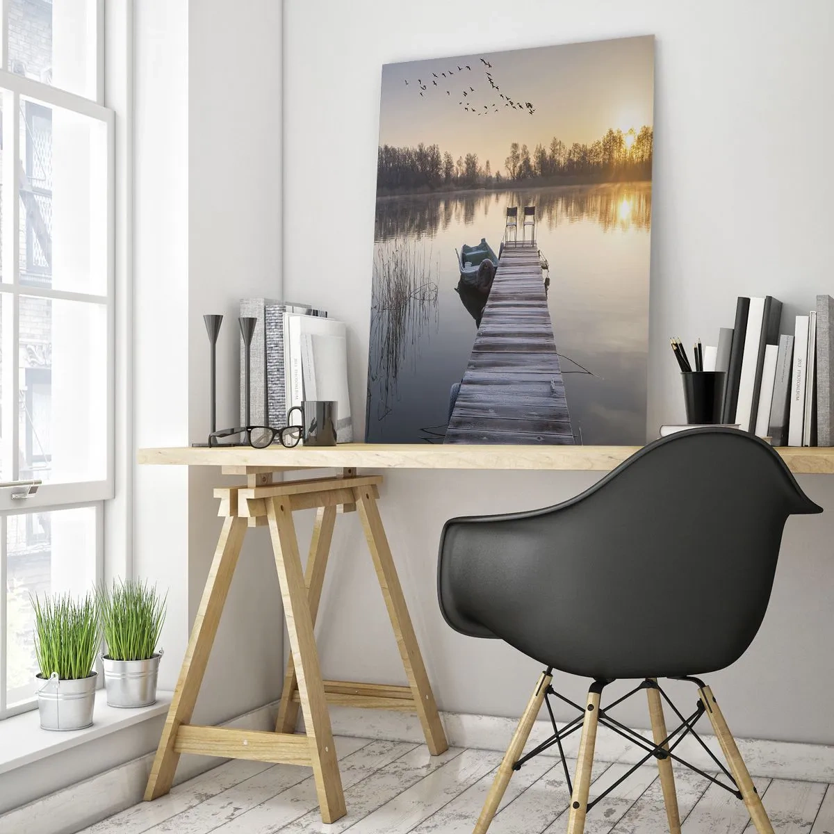 Glastavla - Bild på glas - Kommer tillbaka om en viss tid - 50x70 cm