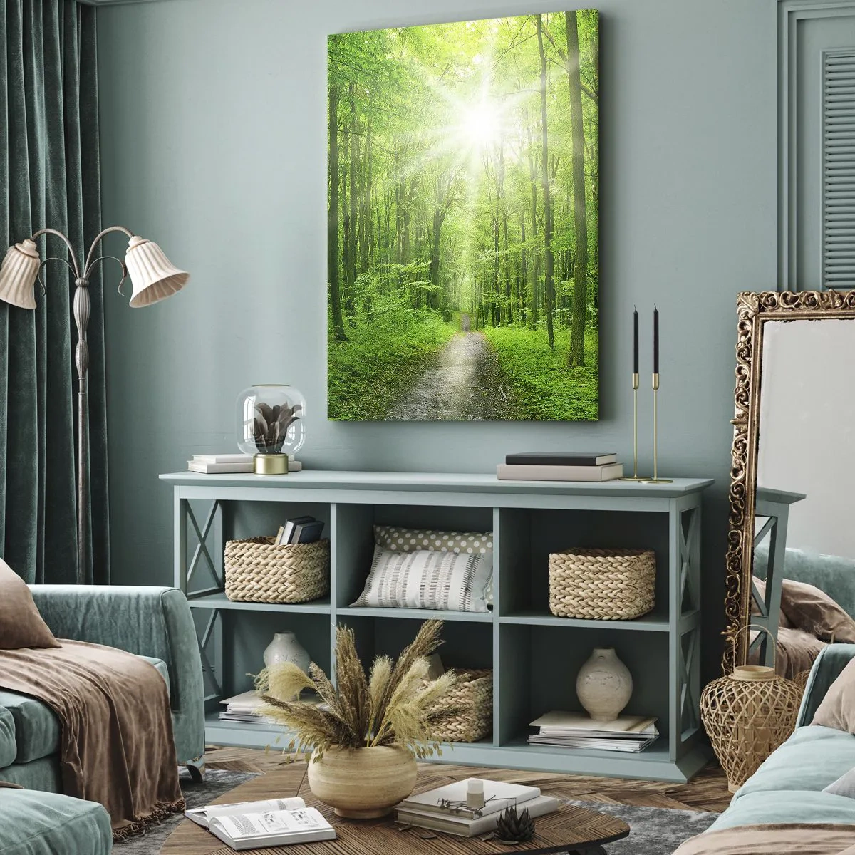 Canvastavla - Bild på duk - Grön domkyrka - 50x70 cm