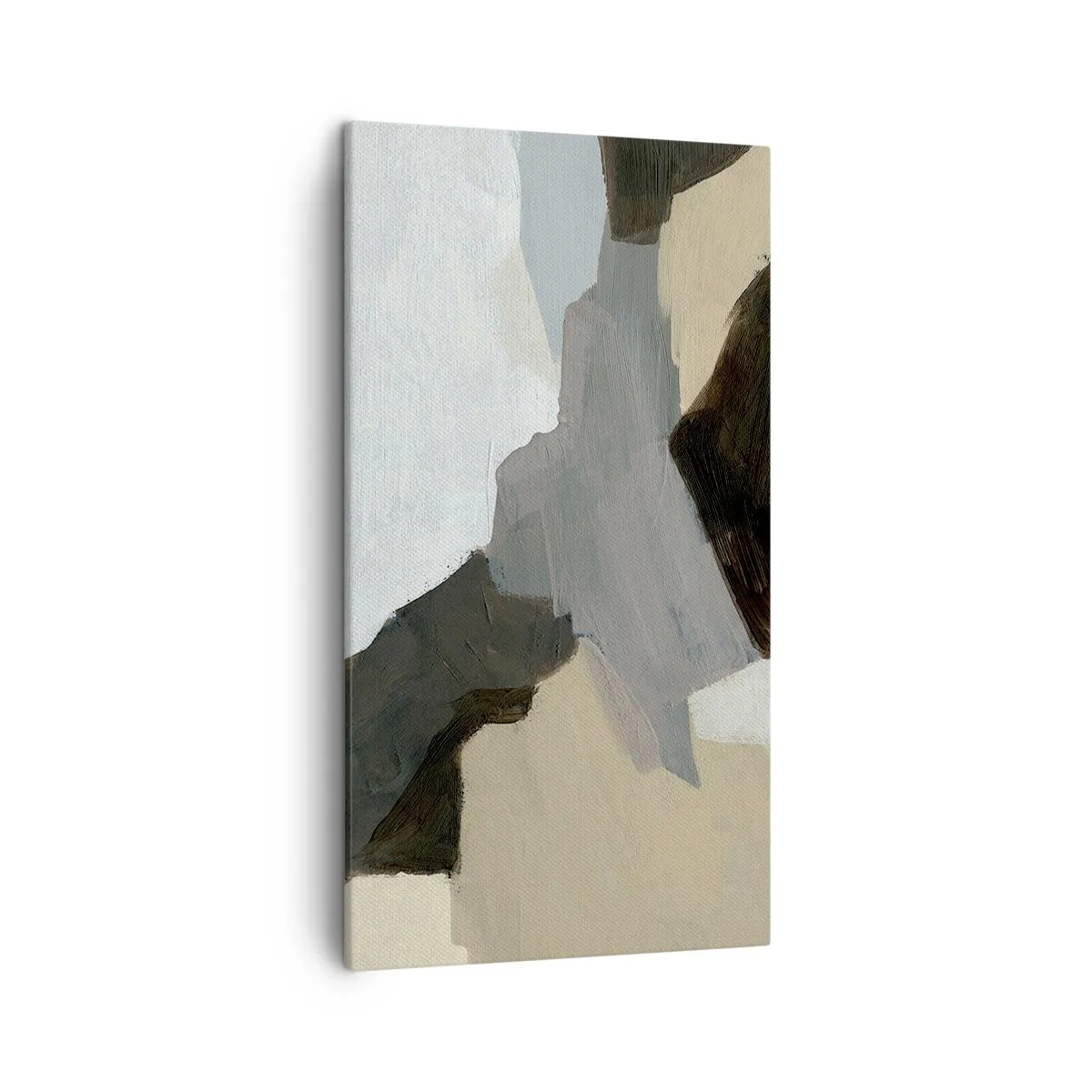 Canvastavla - Bild på duk - Abstraktion: avgrening av det gråa - 45x80 cm