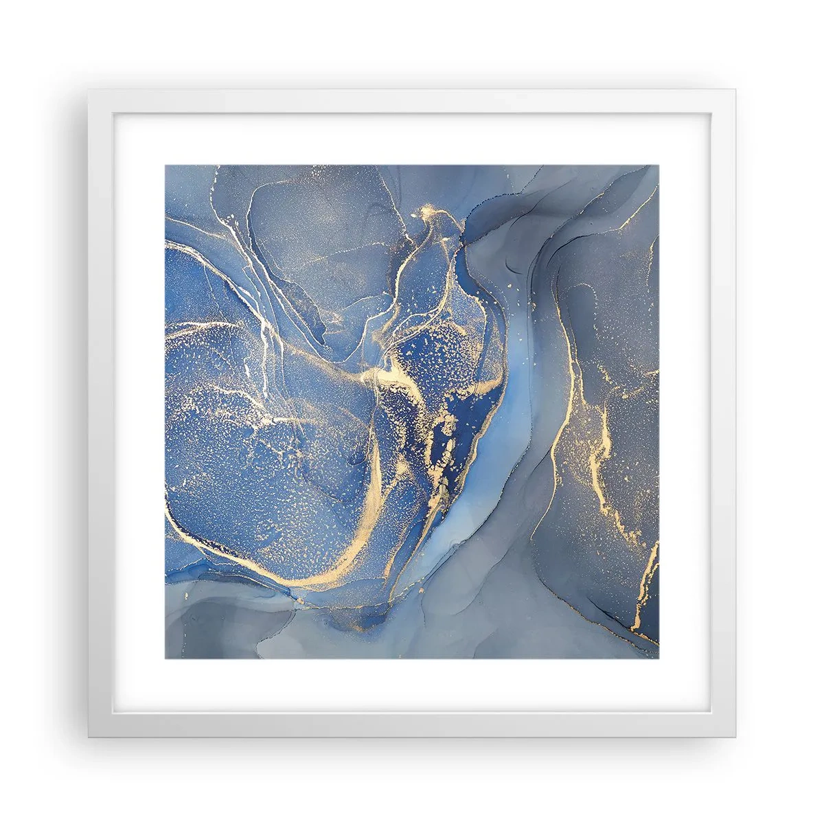 Affisch i vit ram - Gulddamm - 40x40 cm