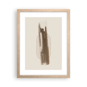 Affisch i ram av ljusek - Grå blåst - 30x40 cm