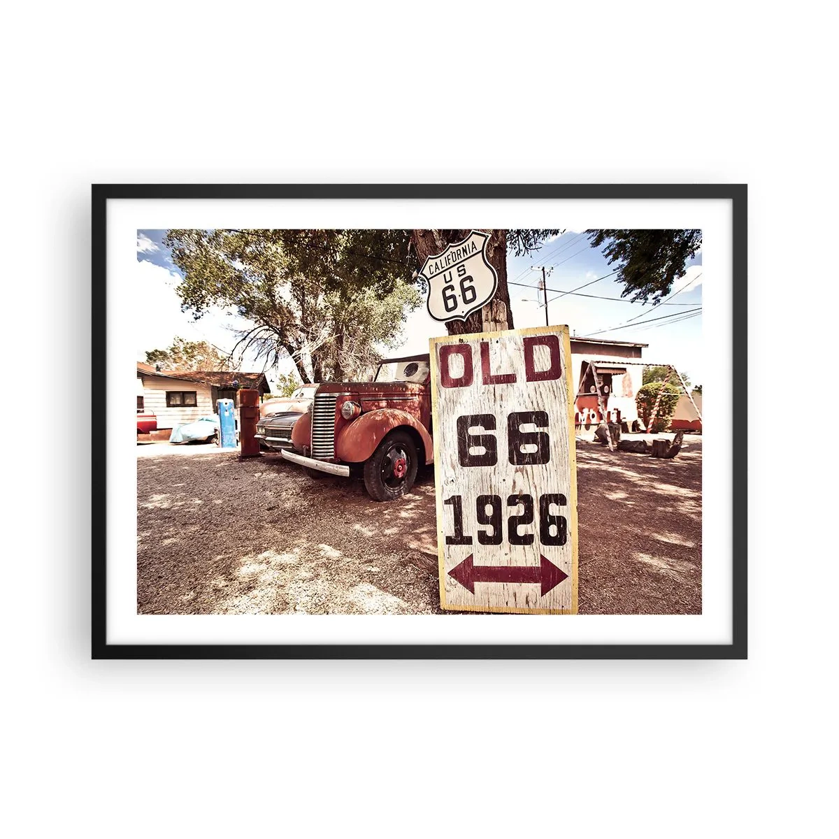 Affisch i svart ram - Amerikanska provinsens legend - 70x50 cm