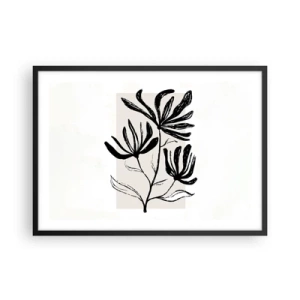 Affisch i svart ram - Skiss för ett herbarium - 70x50 cm