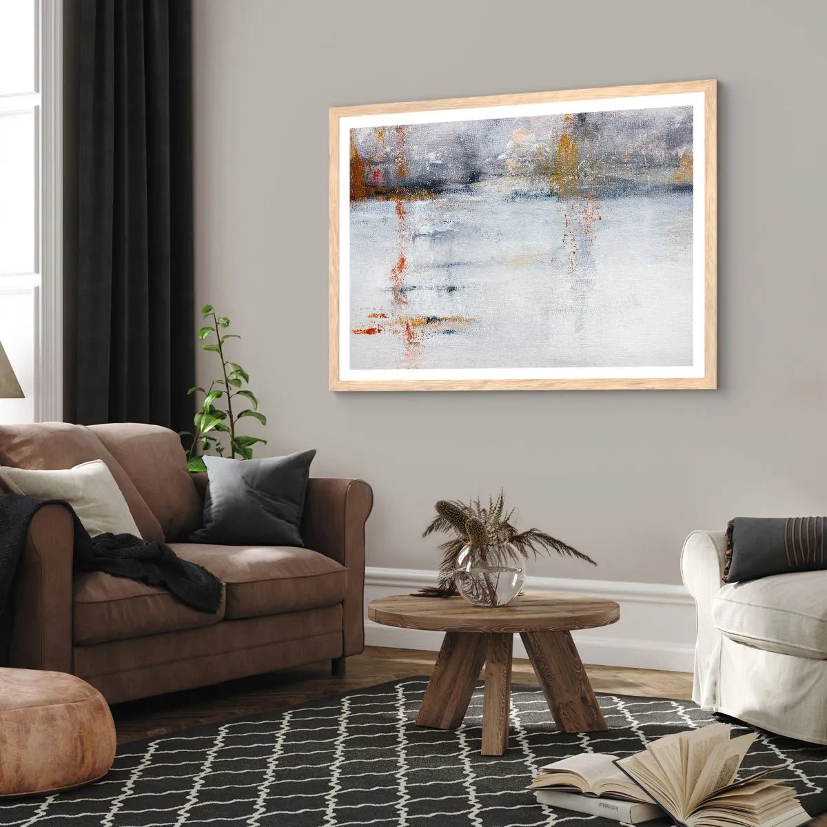 Affisch i ram av ljusek - Bakom luftridån - 100x70 cm