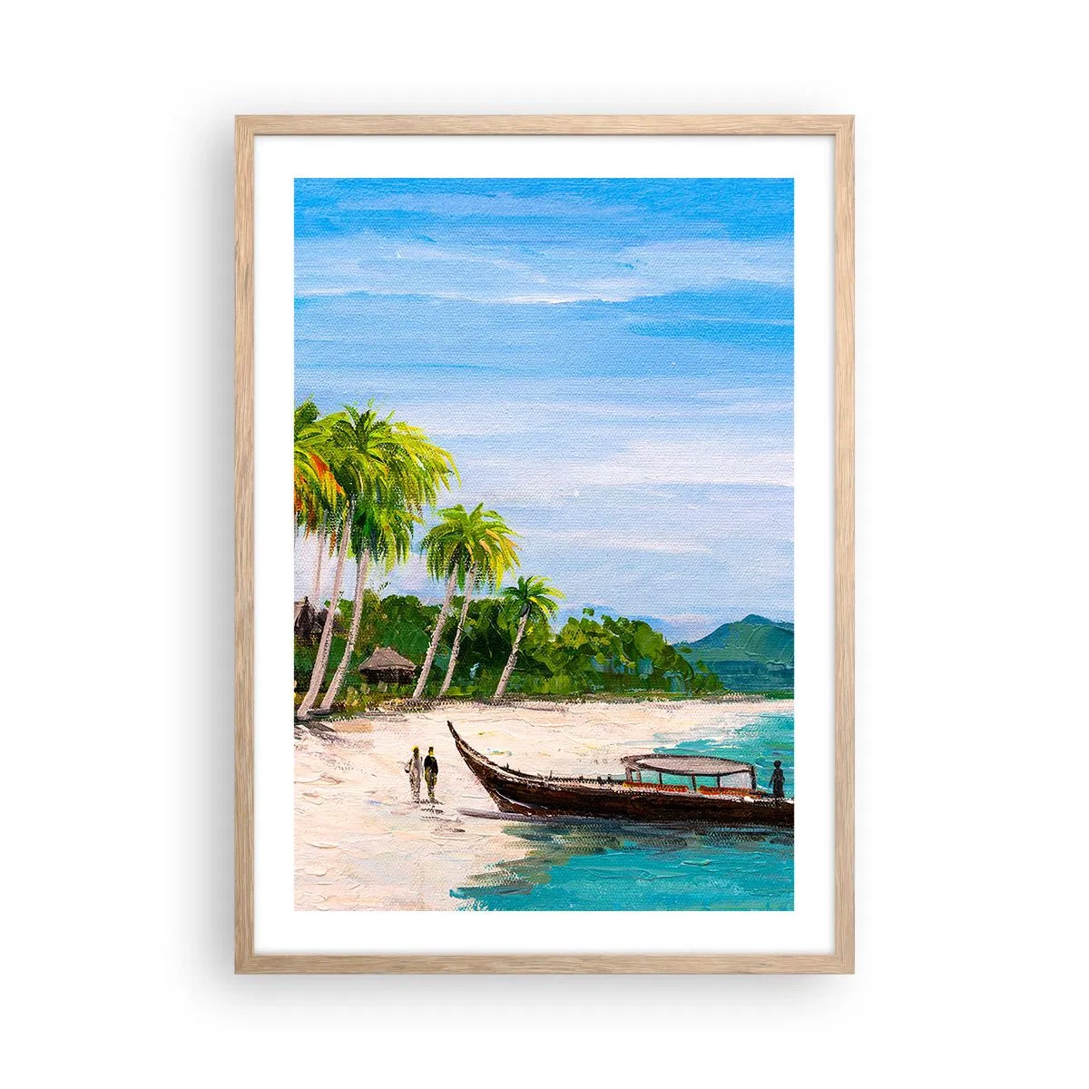 Affisch i ram av ljusek - En exotisk dröm - 50x70 cm