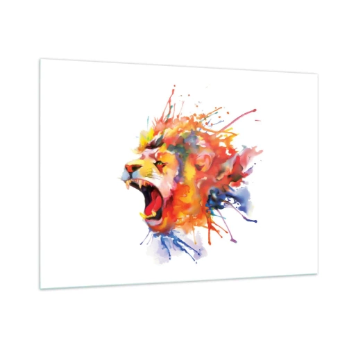 Glastavla - Bild på glas - Explodera med ilska - 100x70 cm