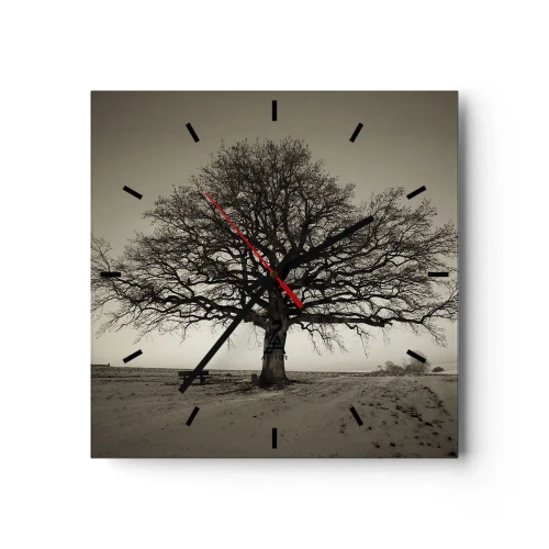 Väggklocka - Klocka på glas - Härifrån till evighet - 30x30 cm