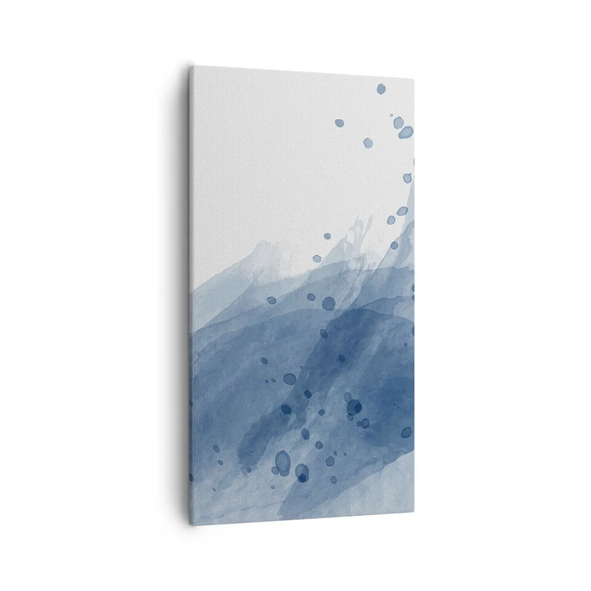 Canvastavla - Bild på duk - Blå tyll - 55x100 cm