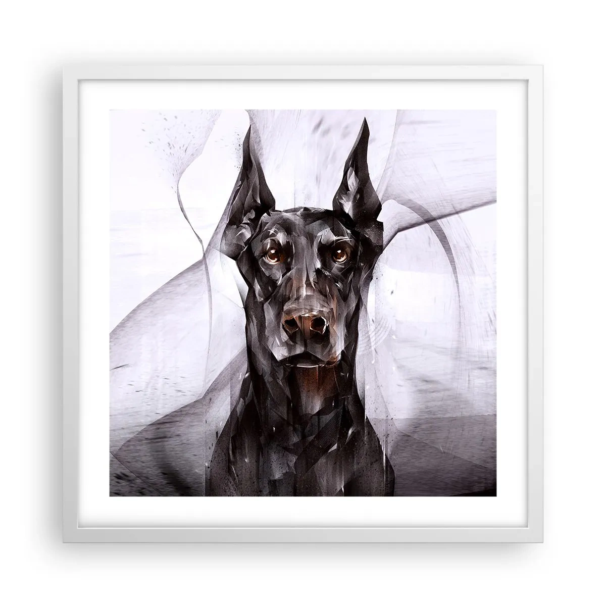 Affisch i vit ram - Rasren - 50x50 cm