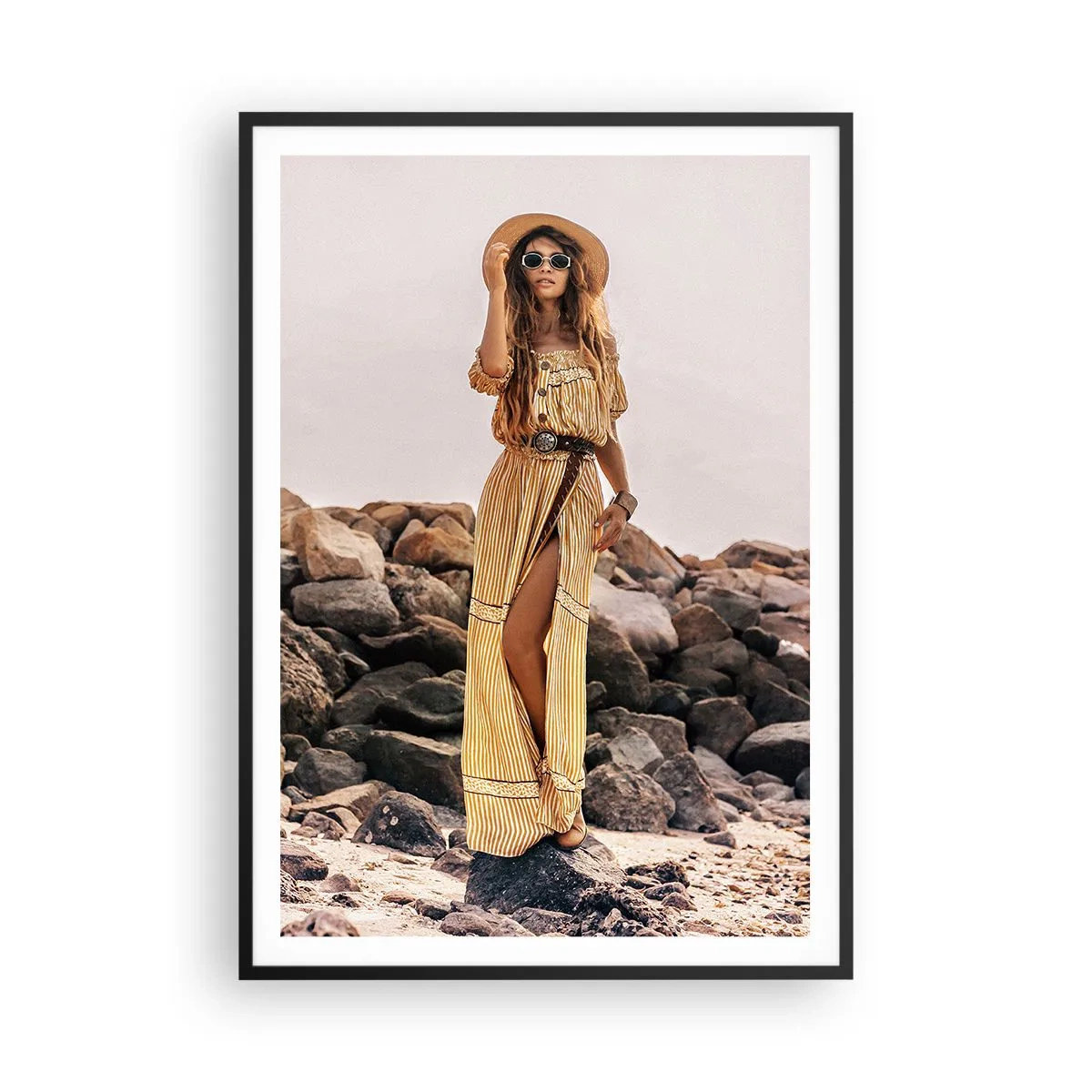 Affisch i svart ram - Stenarnas magi - 70x100 cm