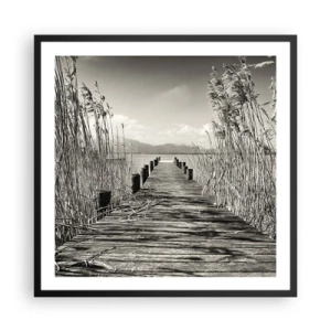 Affisch i svart ram - I gräsets fristad - 60x60 cm