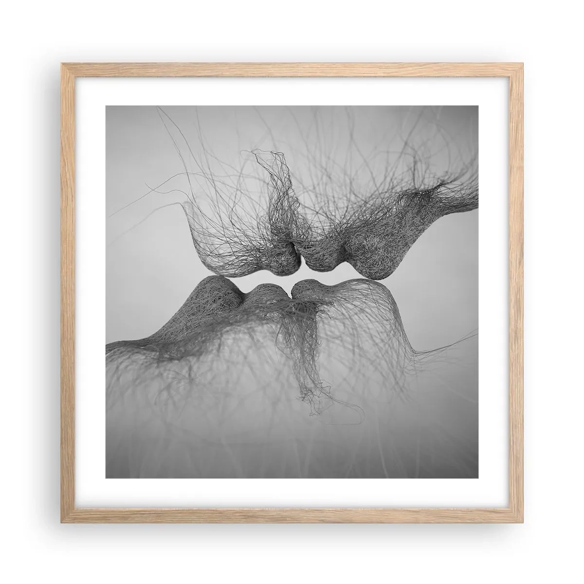 Affisch i ram av ljusek - Vindens kyss - 50x50 cm