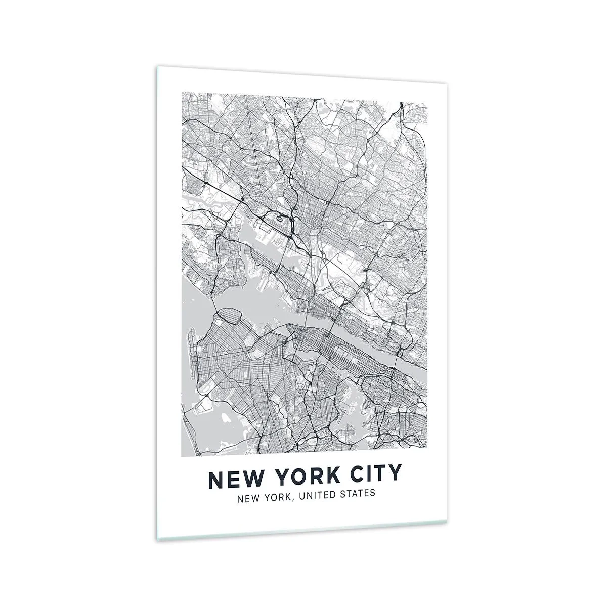 Glastavla - Bild på glas - Metropolens anatomi - 70x100 cm