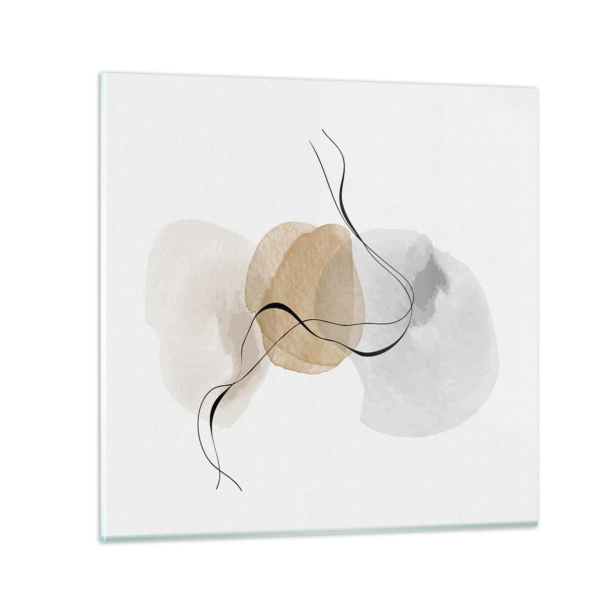 Glastavla - Bild på glas - Luftpärlor - 70x70 cm