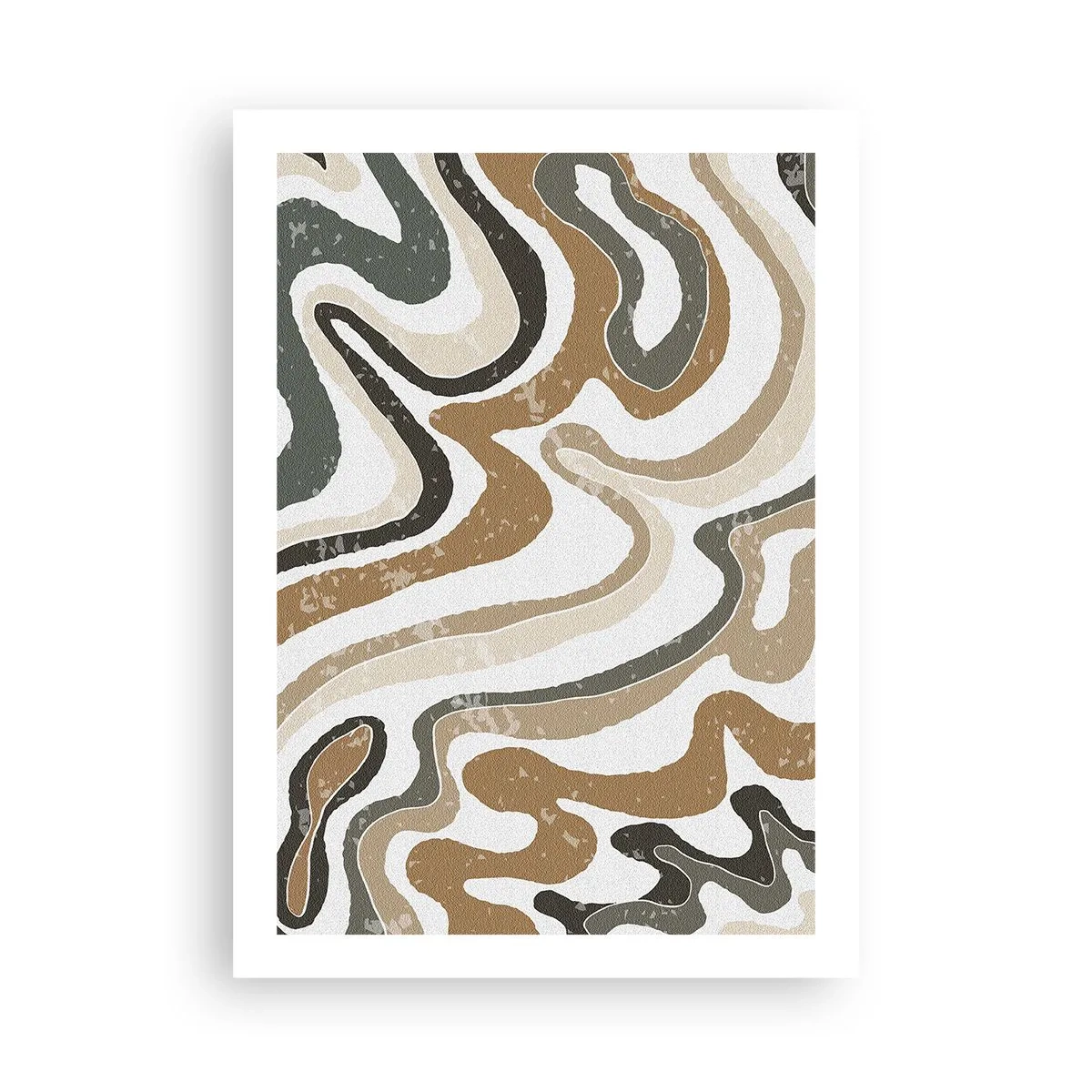 Affisch - Meandrar av jordnära färger - 50x70 cm