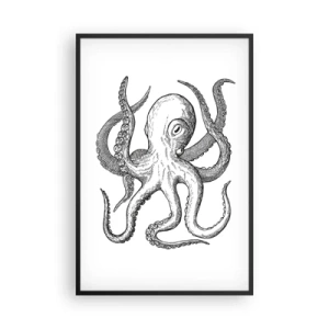 Affisch i svart ram - Dansar med vågorna - 61x91 cm