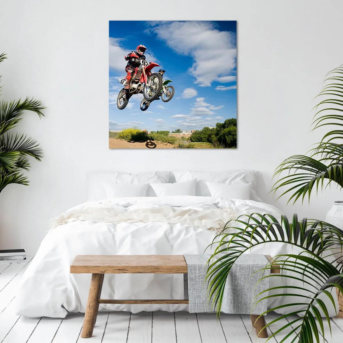 Canvastavla - Bild på duk - Himmelsteg - 70x70 cm