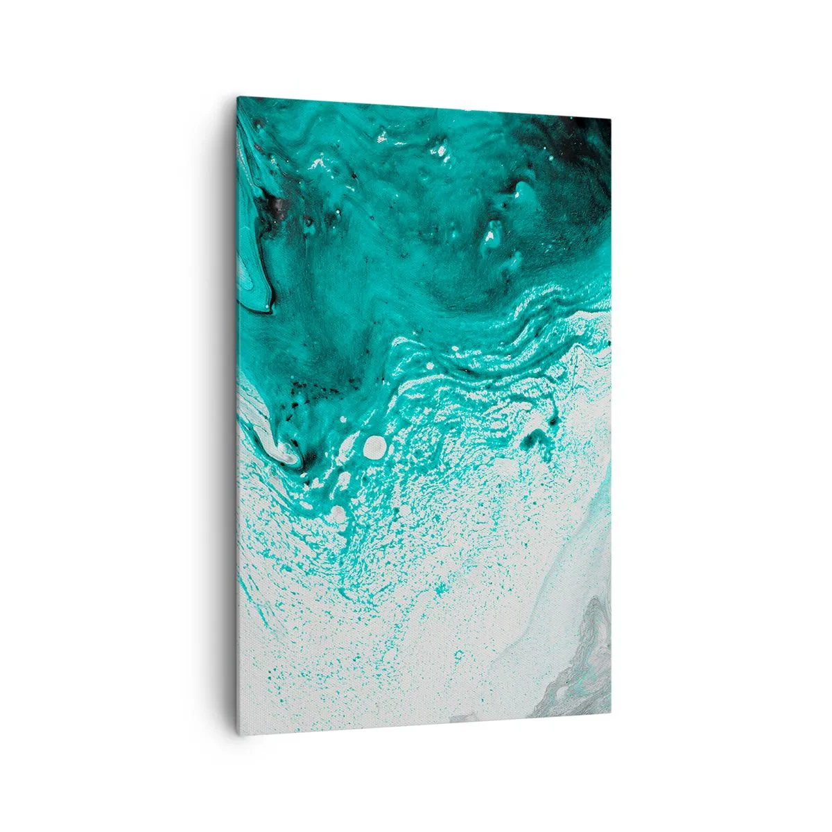 Canvastavla - Bild på duk - Smälta sig in i vitt och turkos - 80x120 cm