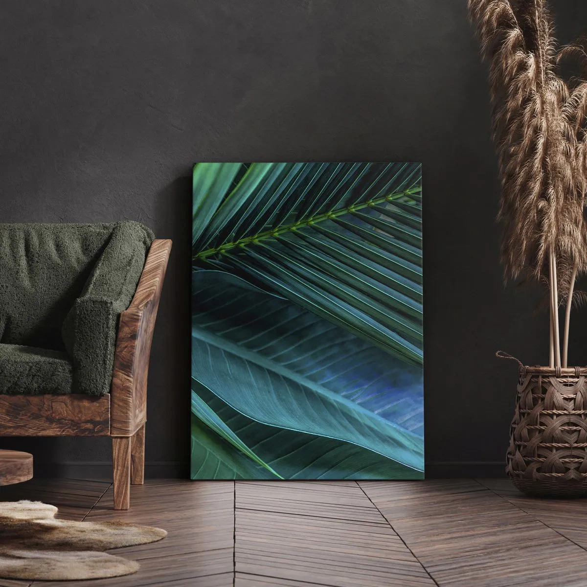 Canvastavla - Bild på duk - Grönskans anatomi - 45x80 cm