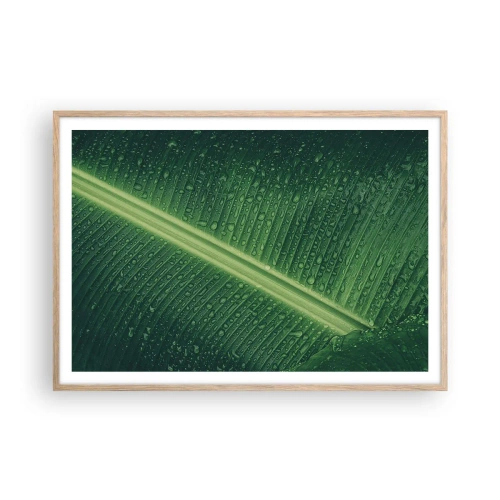 Affisch i ram av ljusek - Grönskans struktur - 100x70 cm