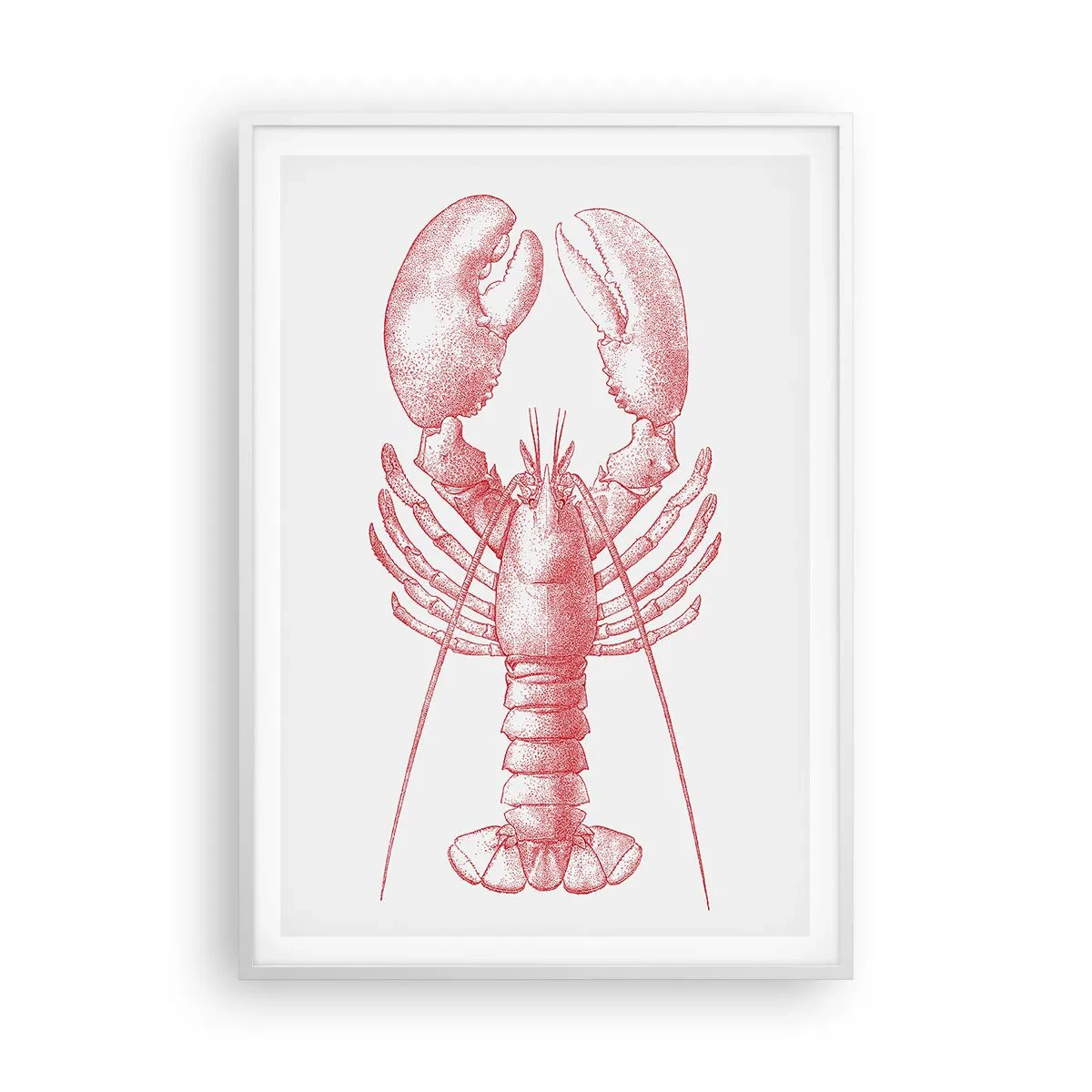 Affisch i vit ram - Hummer värdig Homer - 70x100 cm