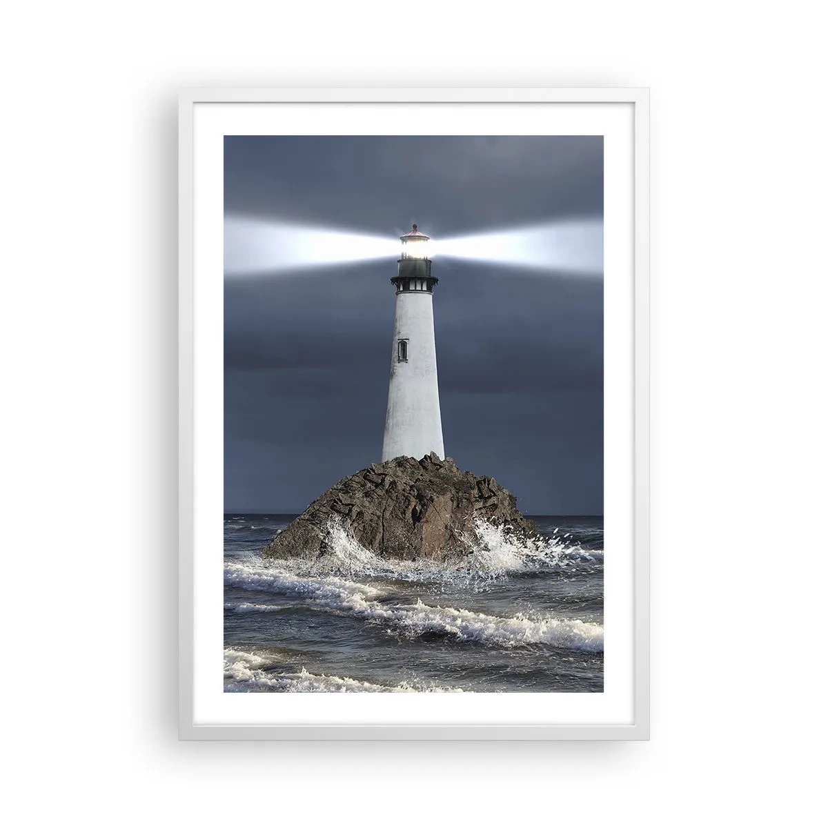 Affisch i vit ram - Här...här...här! - 50x70 cm