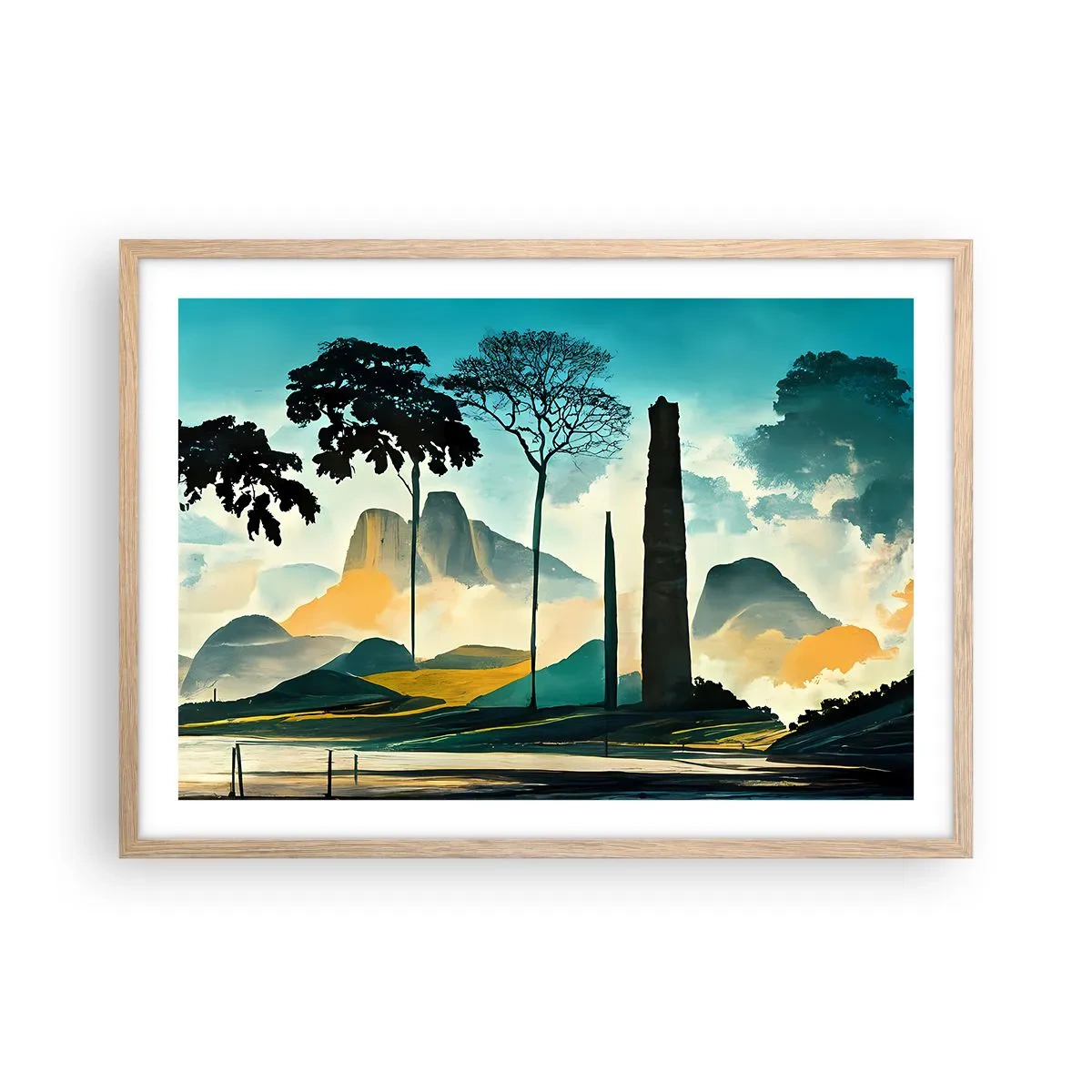 Affisch i ram av ljusek - Fortfarande högre och högre - 70x50 cm