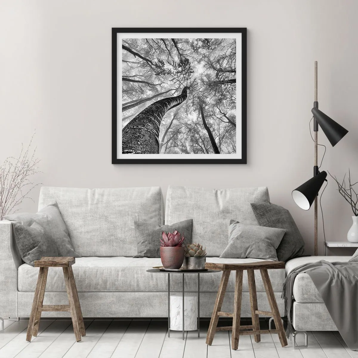 Affisch i svart ram - Kapplöpning mot ljuset - 30x30 cm