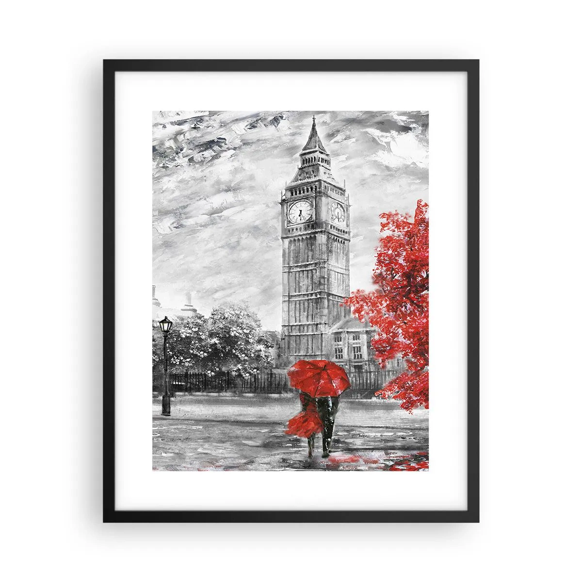 Affisch i svart ram - Spännande dag - 40x50 cm