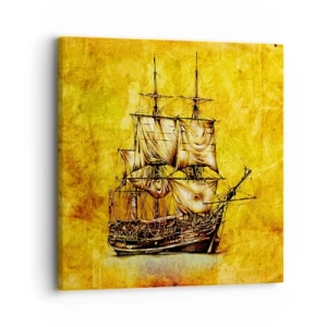 Canvastavla - Bild på duk - Mot Tortuga! - 30x30 cm