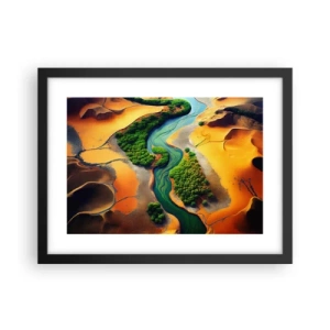 Affisch i svart ram - Livgivande flod - 40x30 cm