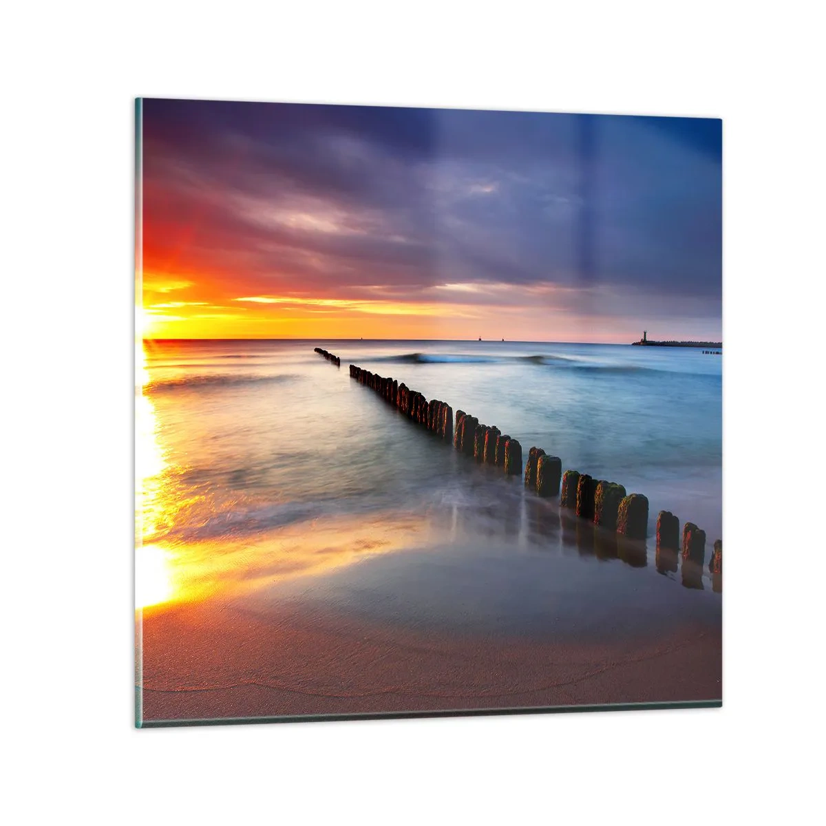 Glastavla - Bild på glas - Lyssna på tystnaden - 60x60 cm