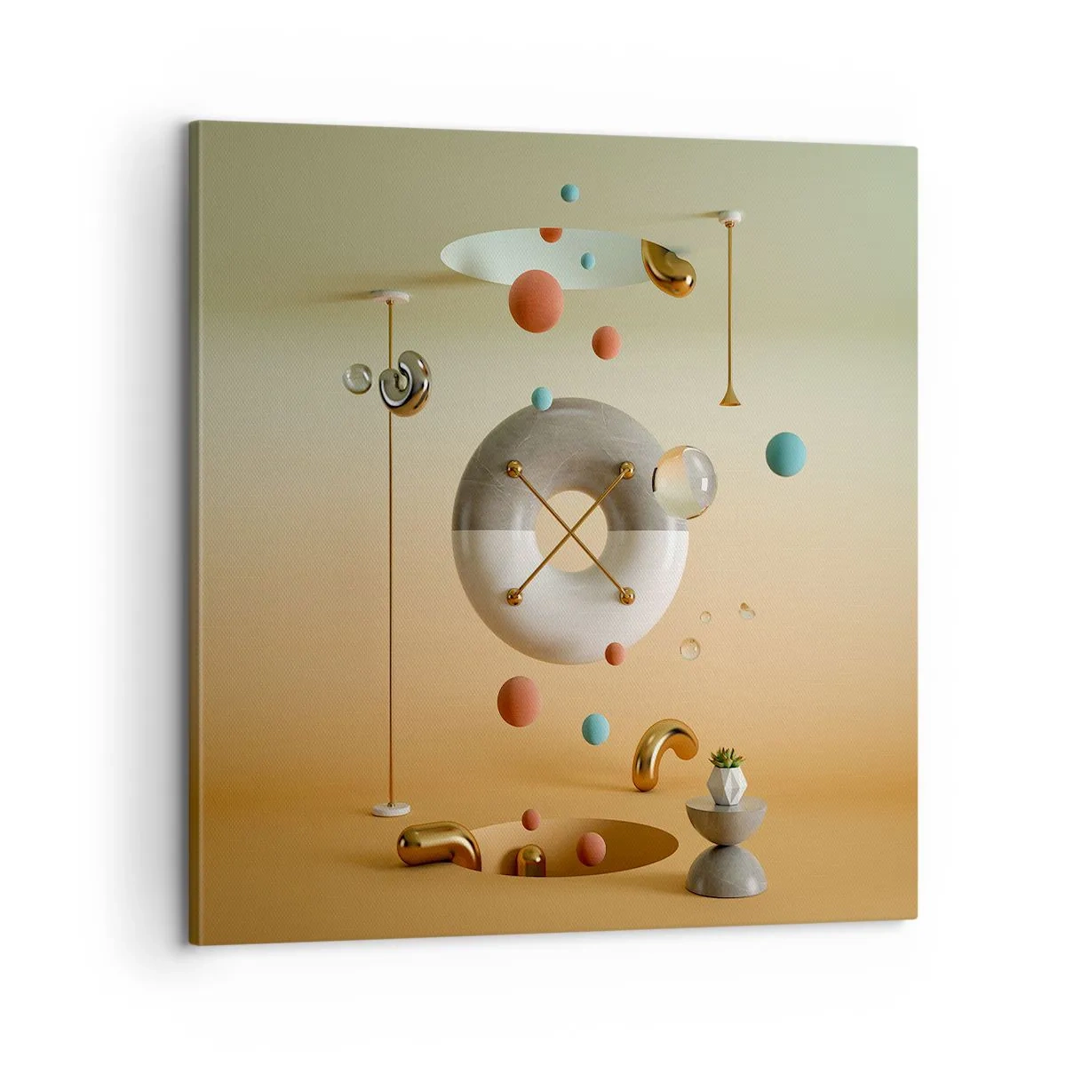Canvastavla - Bild på duk - Vad som helst kan hända - 60x60 cm