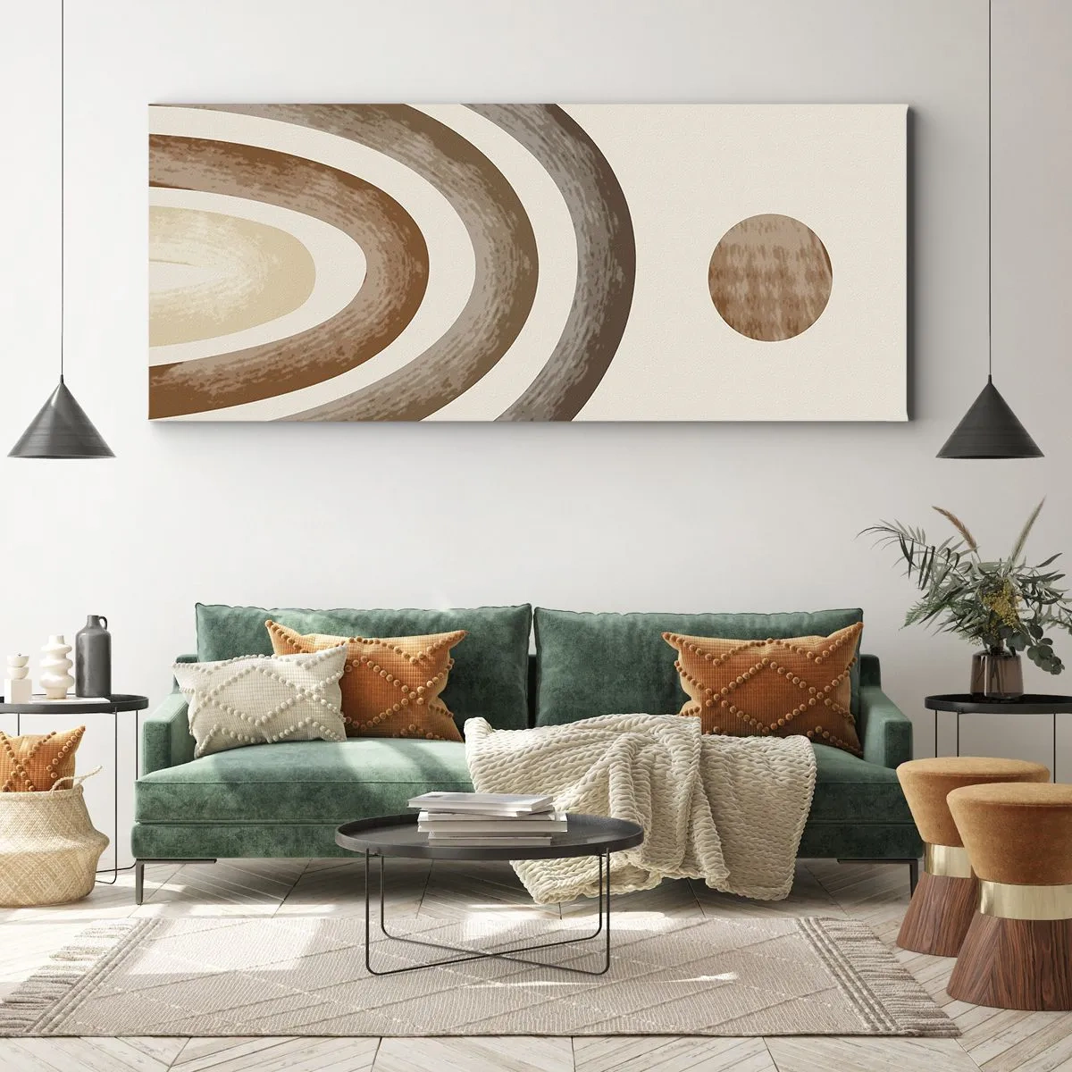 Canvastavla - Bild på duk - I den avlägsna galaxen - 140x50 cm