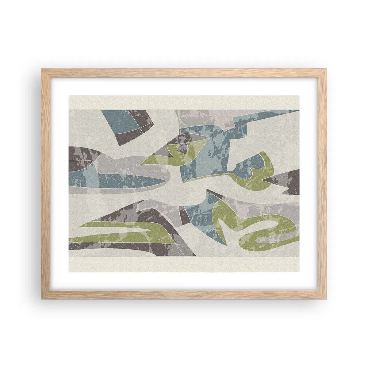 Affisch i ram av ljusek - Komposition bakom glas - 50x40 cm