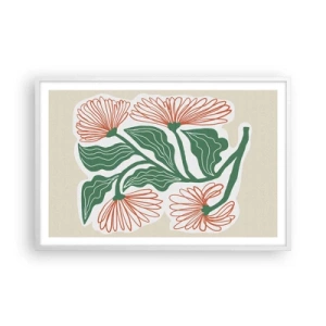 Affisch i vit ram - Folkligt och modernt - 91x61 cm