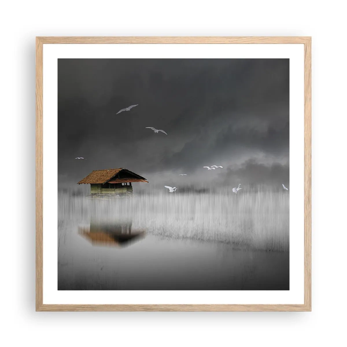 Affisch i ram av ljusek - Regnskydd - 60x60 cm