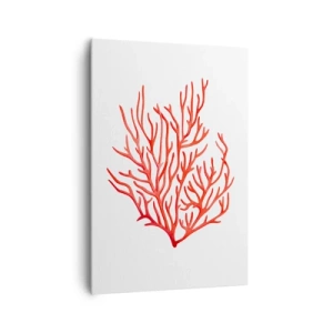 Canvastavla - Bild på duk - Filigran av korall - 70x100 cm
